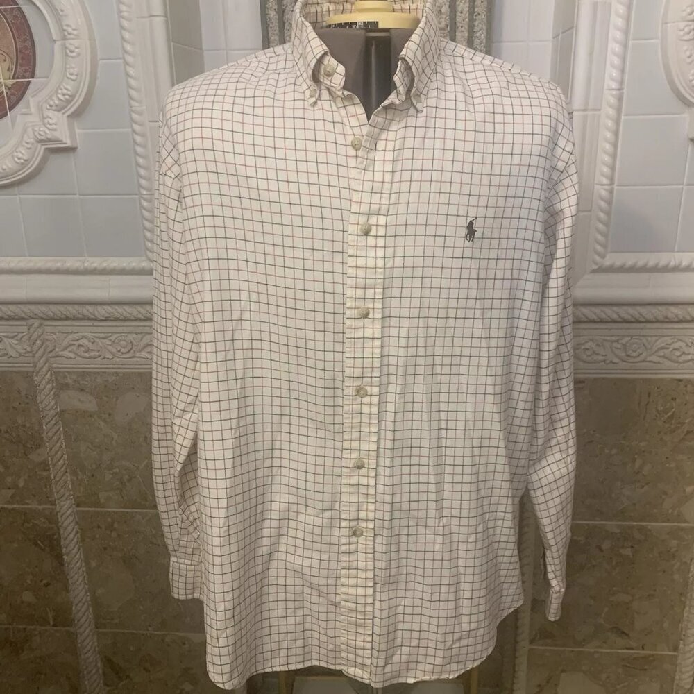 Ralph Lauren. Size XL. Cotton Long Sleeve/Button Cuff. Logo. B106